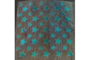 50 Buegelpailletten Sterne Mix spiegel blau